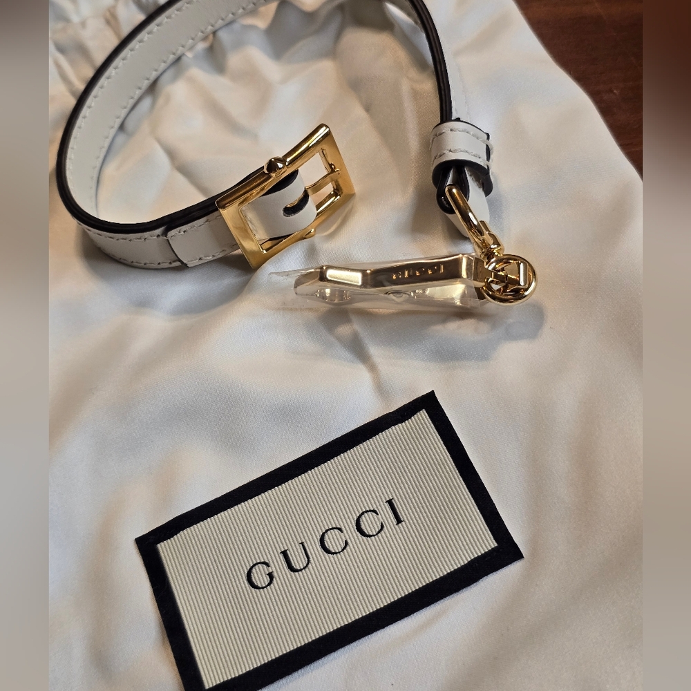 GUCCI off white Leather Adjustable Crossbody Bag Replacement Shoulder Strap - Picture 3 of 7